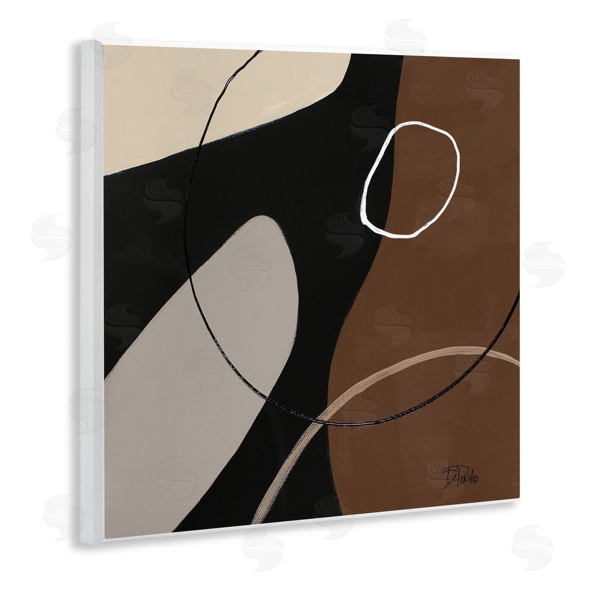 Minimal Project Shapes Wood Plaque Wall Art, Home Decor by Patricia Pinto