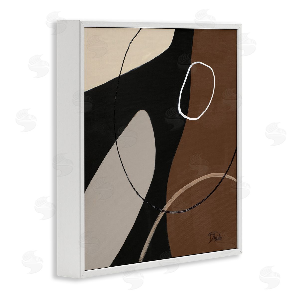 Minimal Project Shapes White Frame Print Wall Art, Home Decor by Patricia Pinto