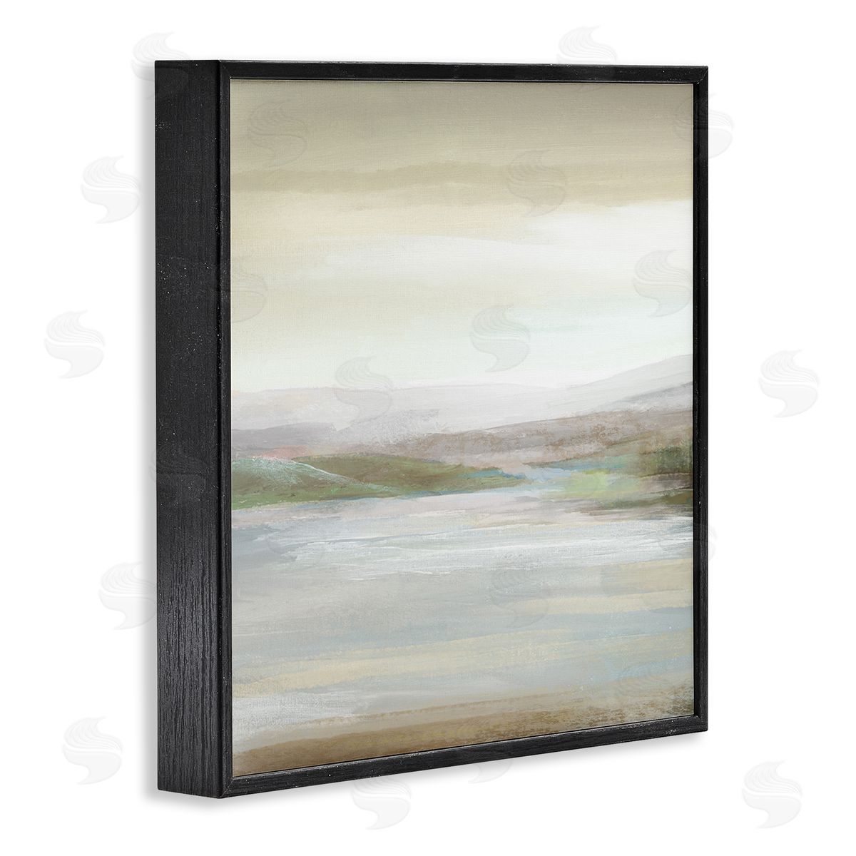 Calm Atmospheric Landscape Black Frame Print Wall Art, Home Decor by Nan