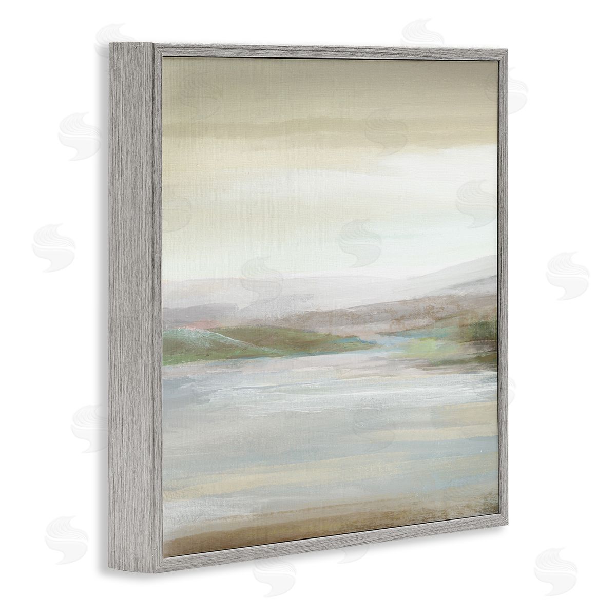 Calm Atmospheric Landscape Grey Frame Print Wall Art, Home Decor by Nan