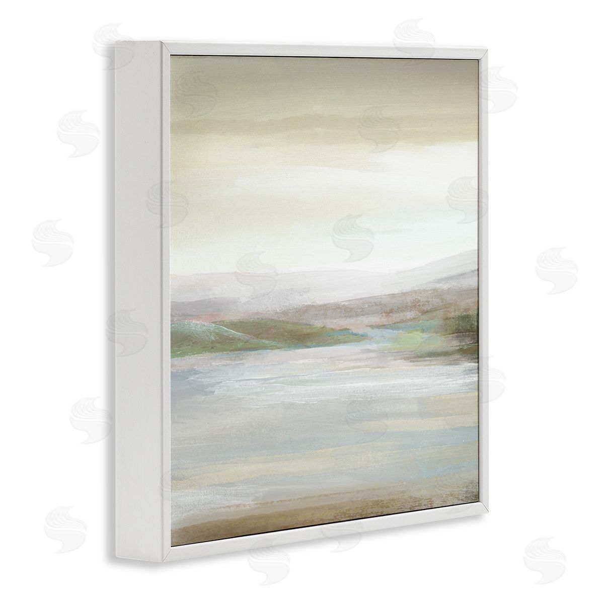 Calm Atmospheric Landscape White Frame Print Wall Art, Home Decor by Nan