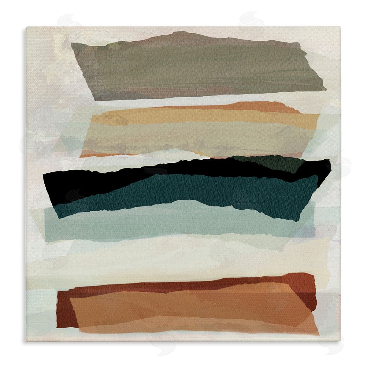 Southwestern Layered Shapes Canvas Wall Art, Home Decor by Susan Jill