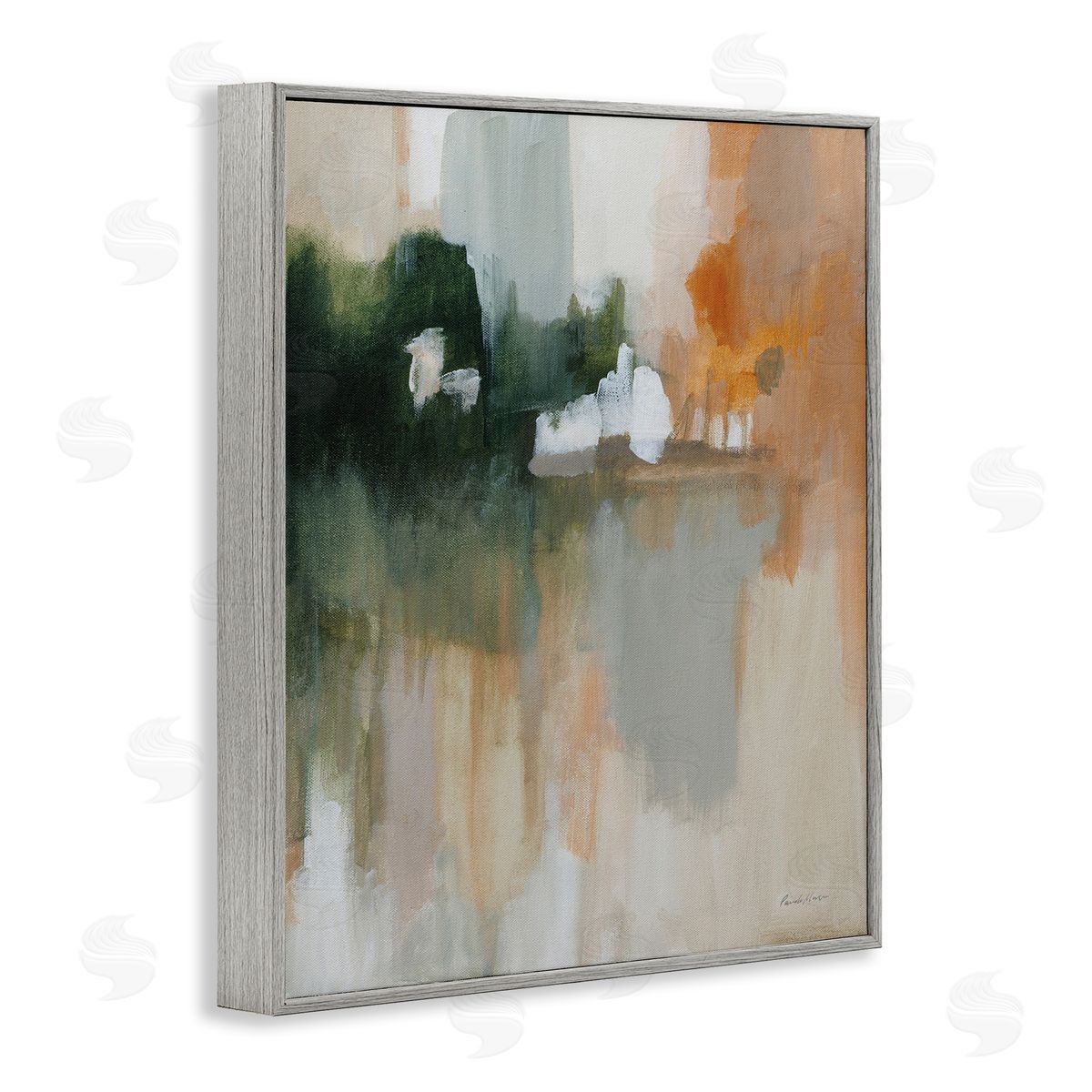 Forest Secrets Abstraction Grey Frame Print Wall Art, Home Decor by Yvette St. Amant