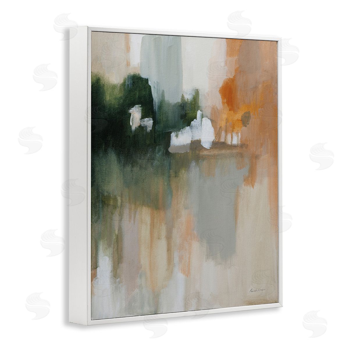Forest Secrets Abstraction White Frame Print Wall Art, Home Decor by Yvette St. Amant