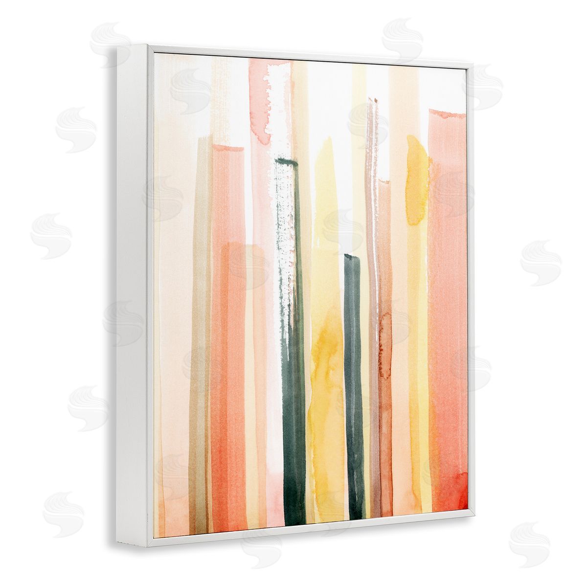 Coral Reach Watercolor White Frame Print Wall Art, Home Decor by Grace Popp