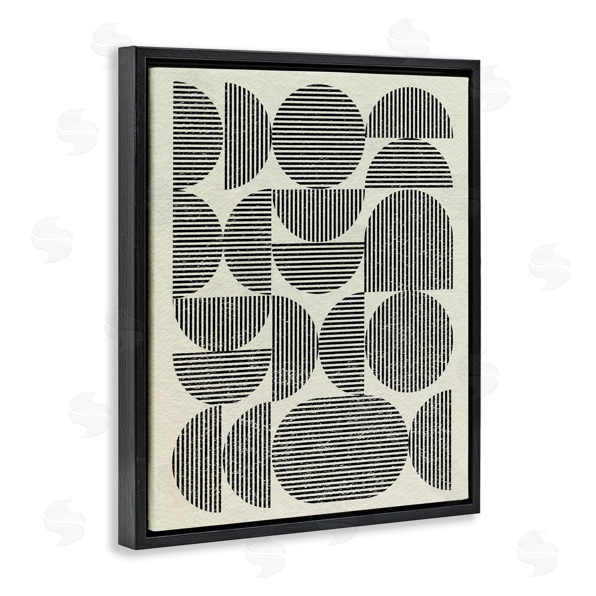 Modern Arch Shapes Black Floating Frame Canvas Wall Art, Home Decor by Victoria Barnes