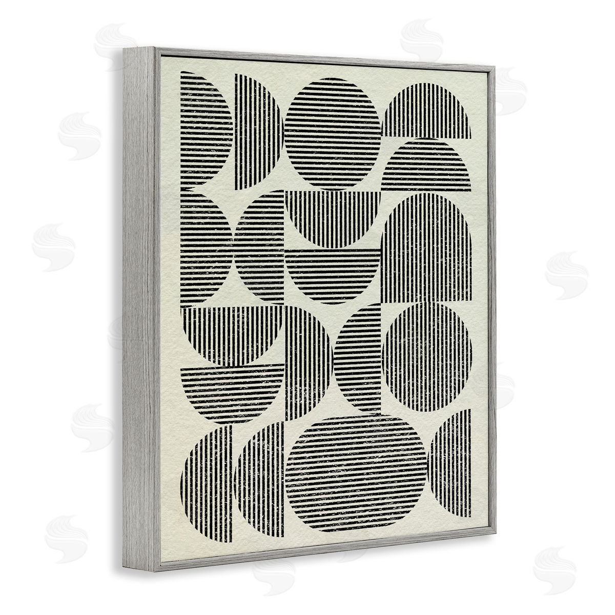 Modern Arch Shapes Grey Frame Print Wall Art, Home Decor by Victoria Barnes