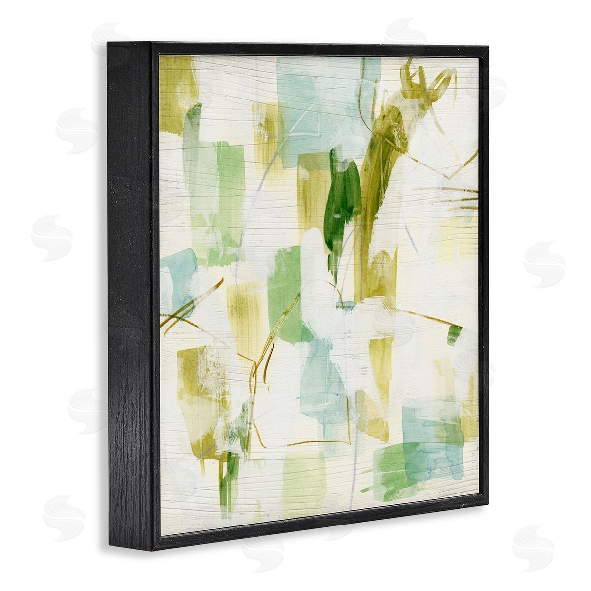 Chaotic Abstract Expression Black Frame Print Wall Art, Home Decor by June Erica Vess