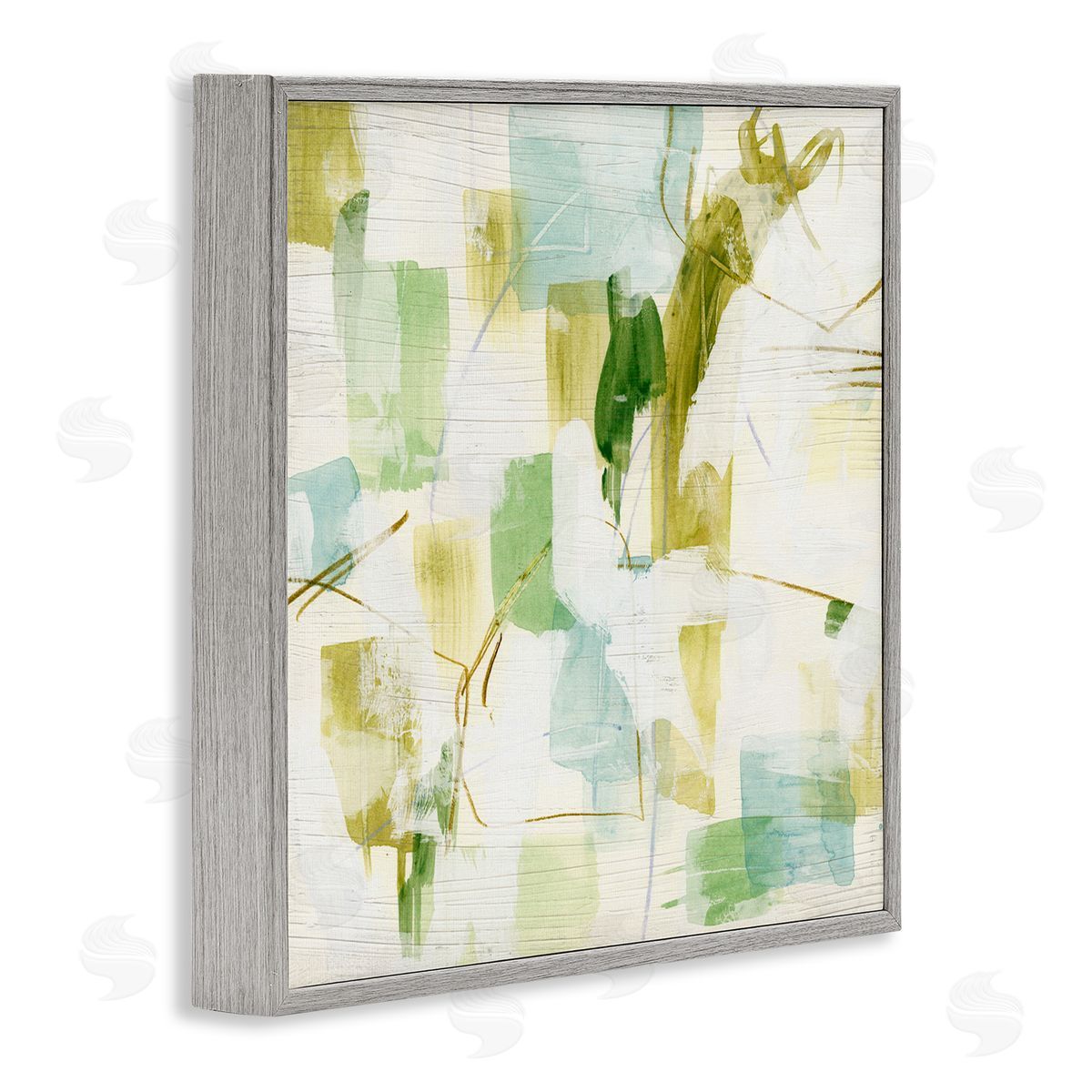 Chaotic Abstract Expression Grey Frame Print Wall Art, Home Decor by June Erica Vess