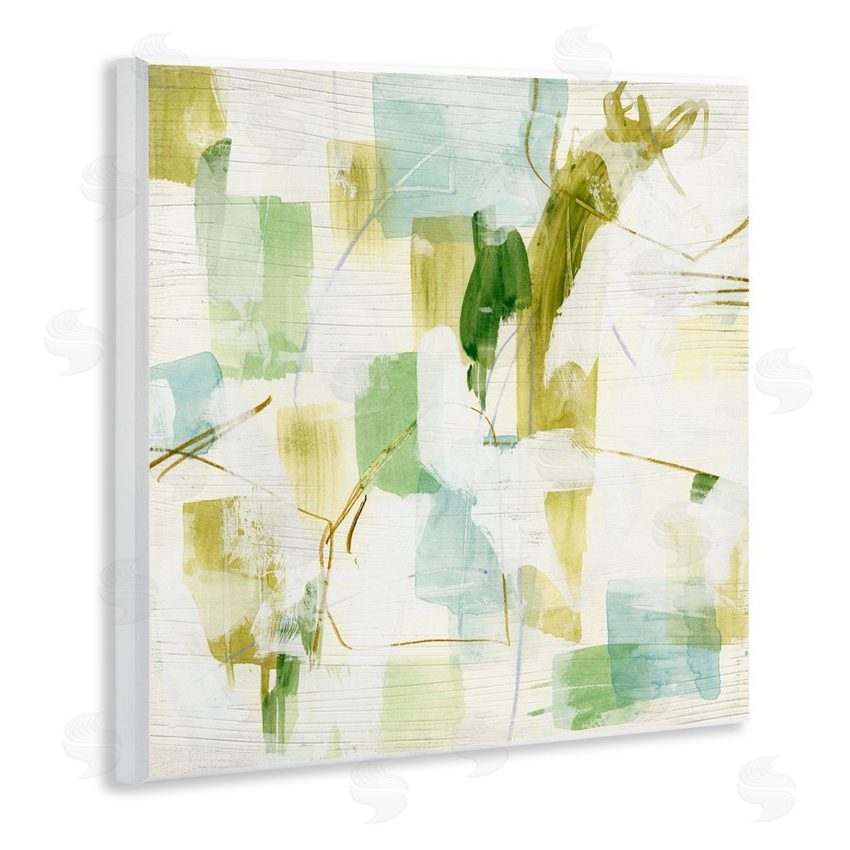 Chaotic Abstract Expression Wood Plaque Wall Art, Home Decor by June Erica Vess