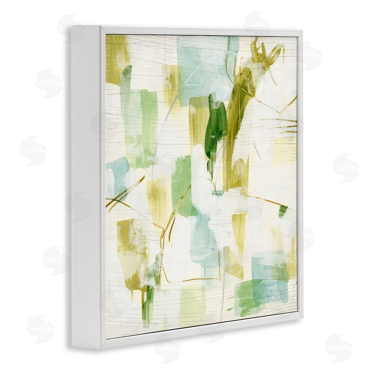 Chaotic Abstract Expression White Frame Print Wall Art, Home Decor by June Erica Vess