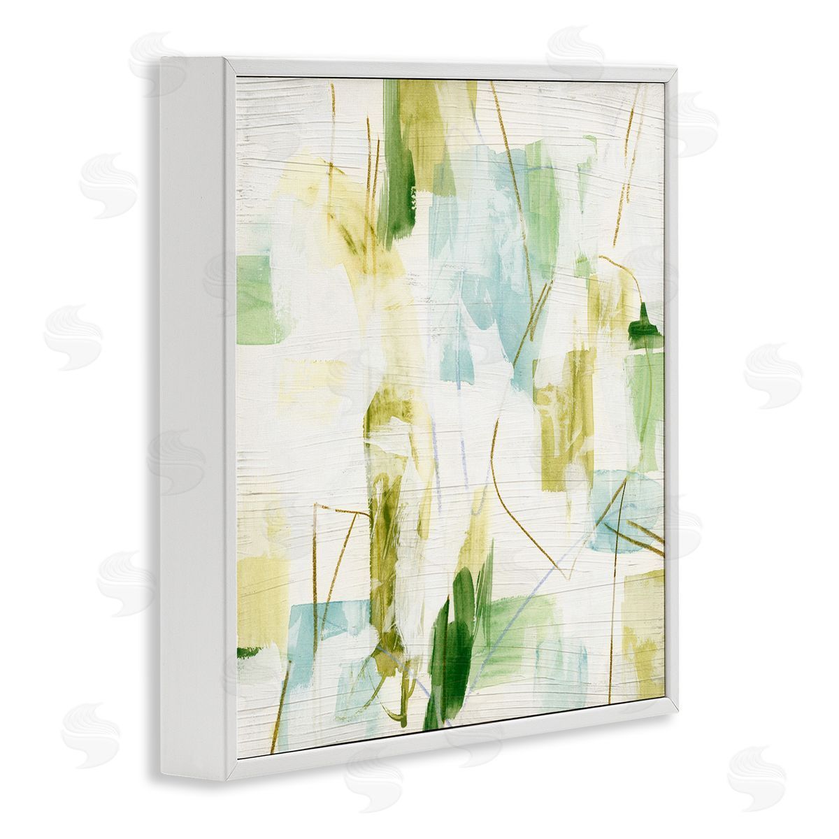 Expressive Muted Abstraction White Frame Print Wall Art, Home Decor by June Erica Vess