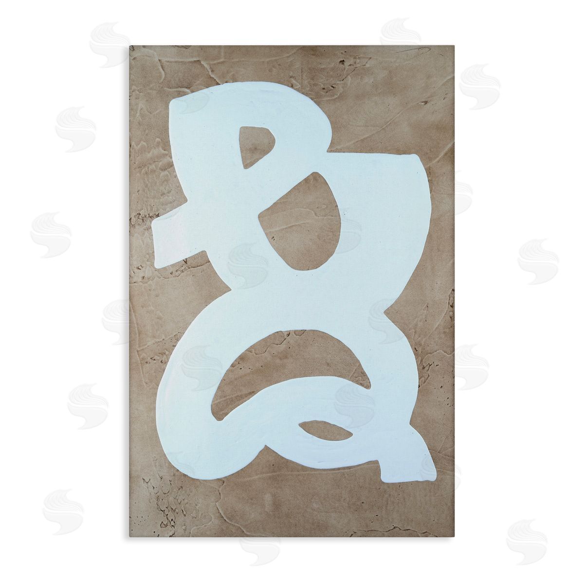 Curving Form over Beige Canvas Wall Art, Home Decor by Vanna Lam