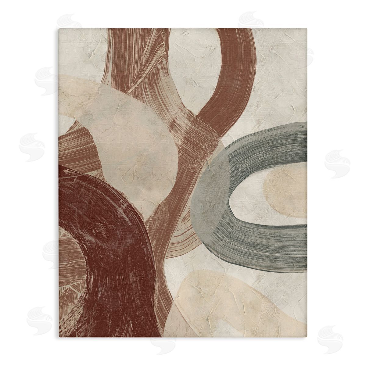 Neutral Shapes Expression Canvas Wall Art, Home Decor by June Erica Vess