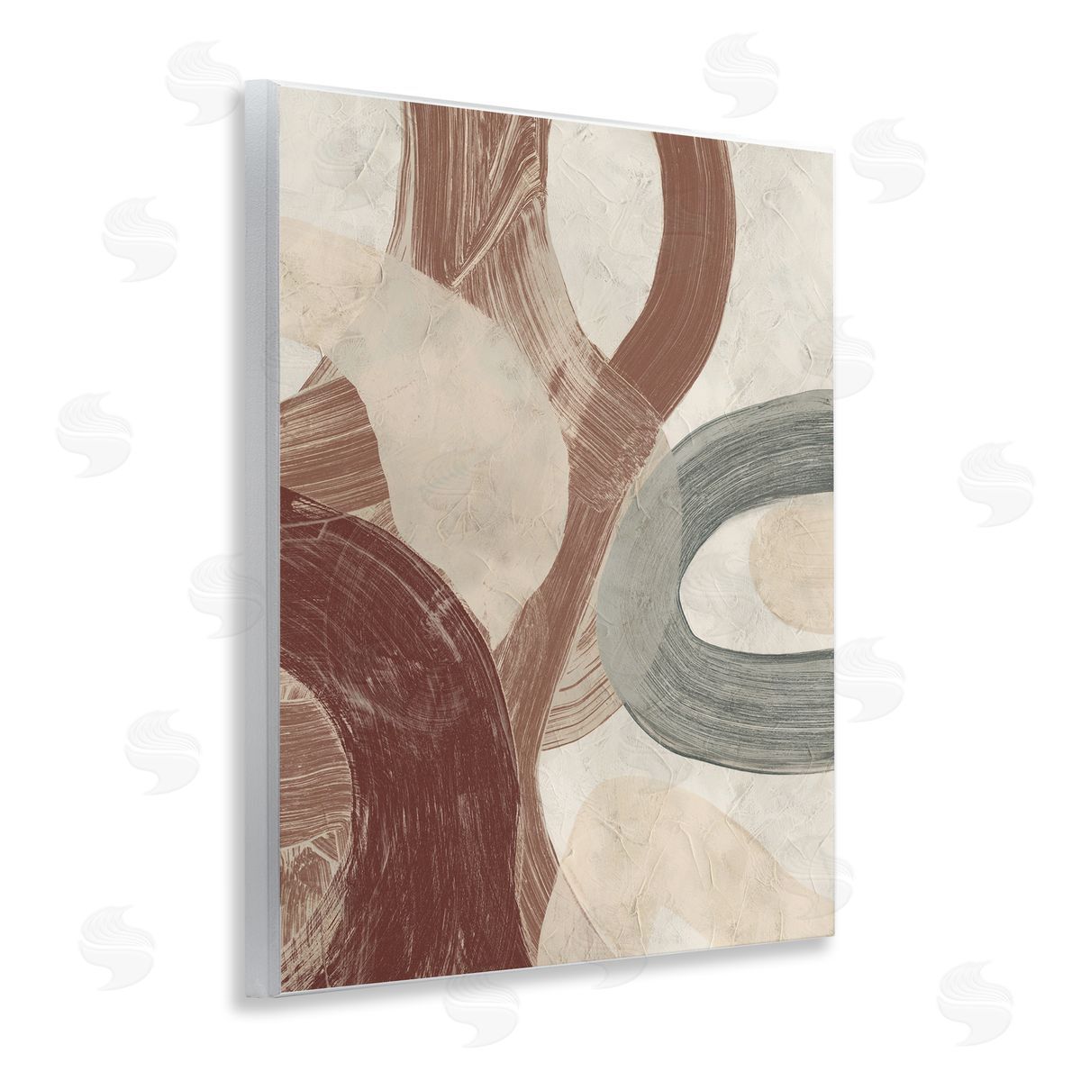 Neutral Shapes Expression Wood Plaque Wall Art, Home Decor by June Erica Vess