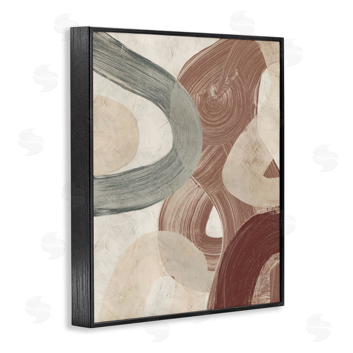 Abstract Southwestern Neutrals Black Frame Print Wall Art, Home Decor by June Erica Vess