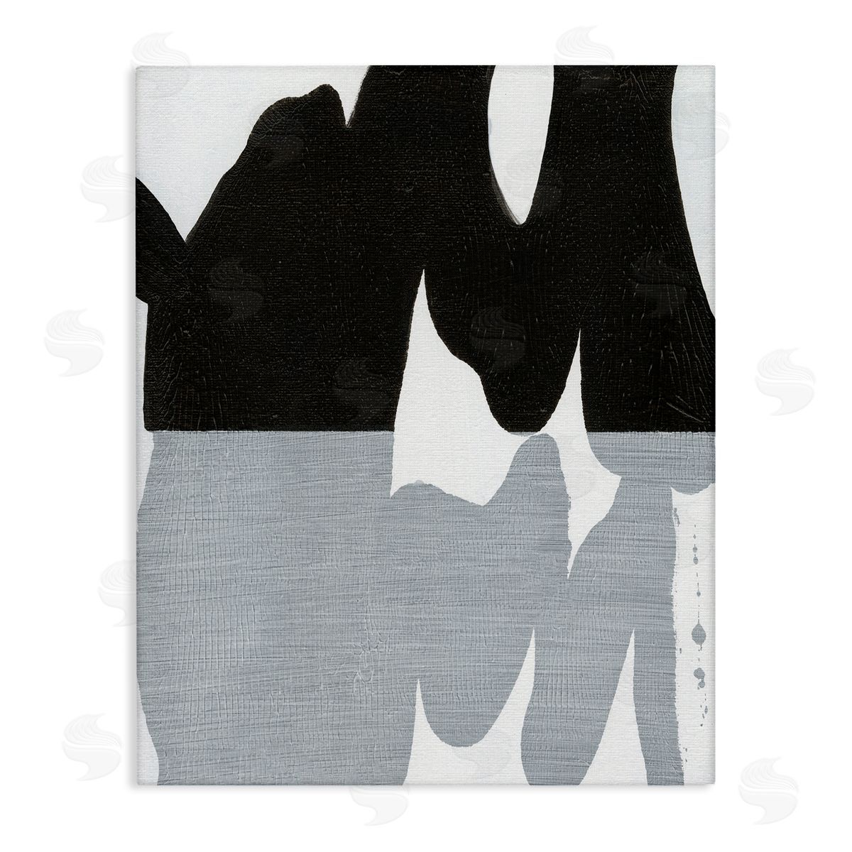 Black Organic Form Canvas Wall Art, Home Decor by Jodi Fuchs