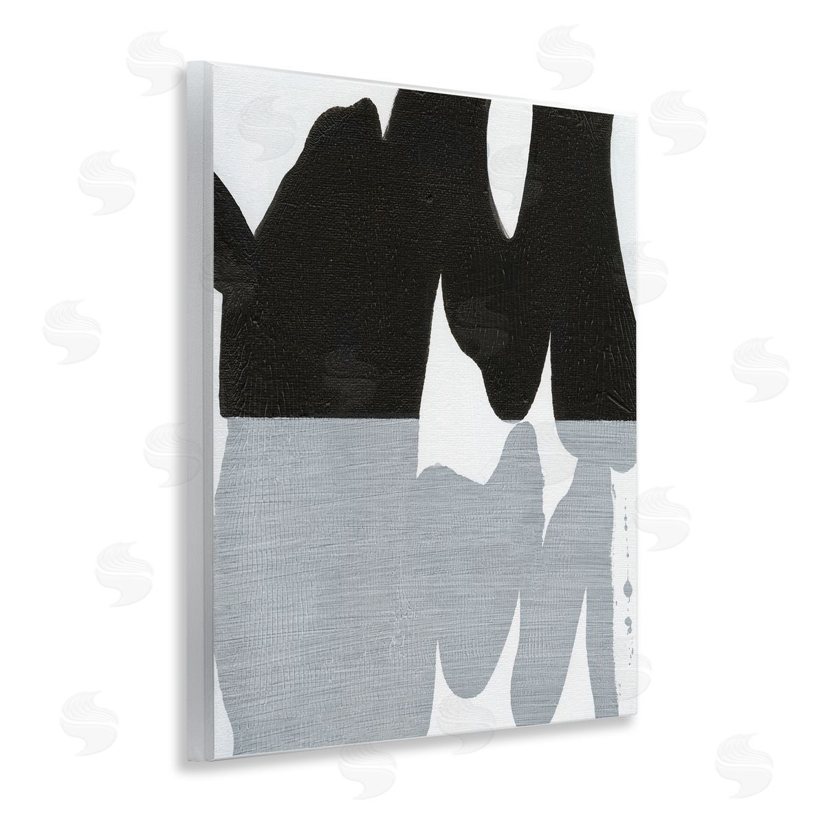Black Organic Form Wood Plaque Wall Art, Home Decor by Jodi Fuchs