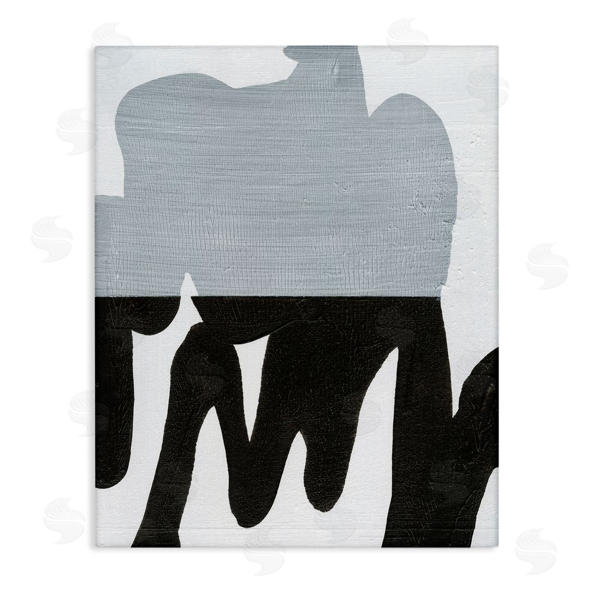 Opaque Black and Grey Form Canvas Wall Art, Home Decor by Jodi Fuchs