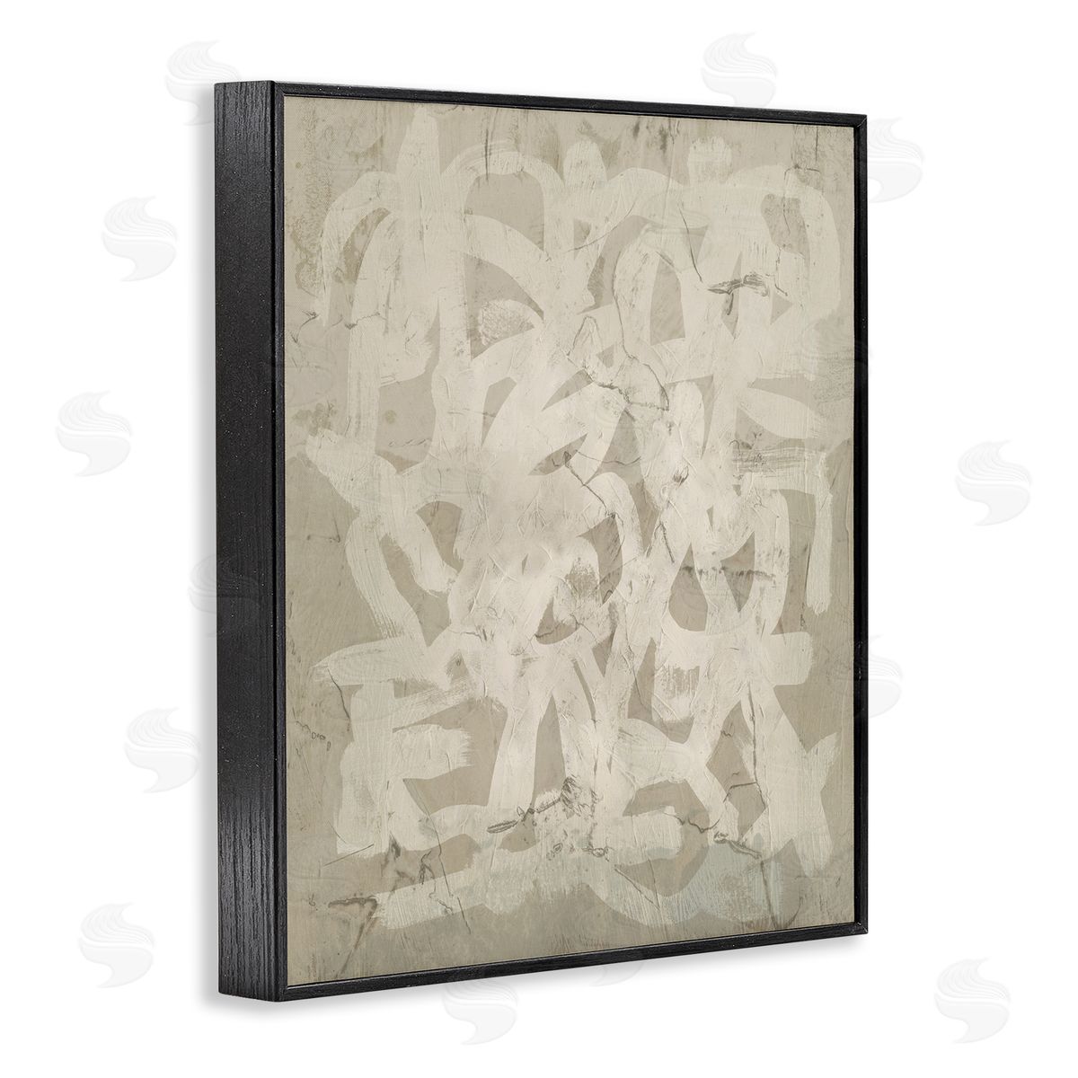 Neutral Chaotic Pattern Black Frame Print Wall Art, Home Decor by June Erica Vess