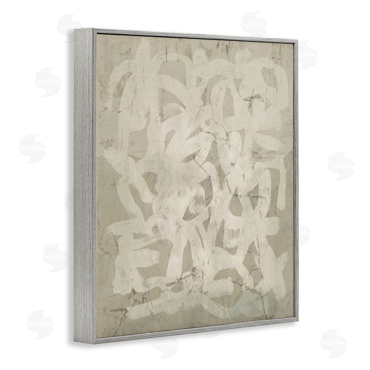 Neutral Chaotic Pattern Grey Frame Print Wall Art, Home Decor by June Erica Vess