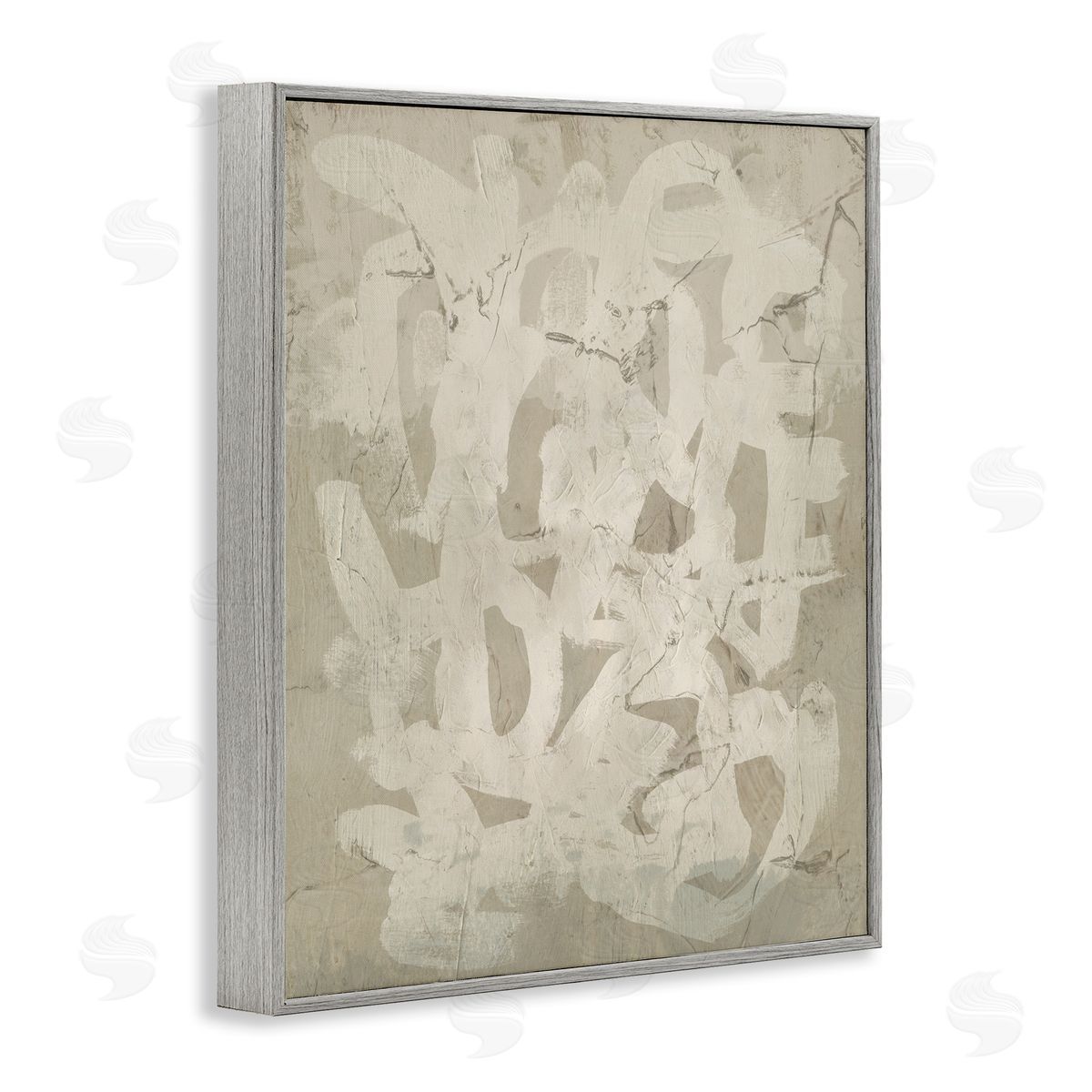 Neutral Scribble Pattern Grey Frame Print Wall Art, Home Decor by June Erica Vess