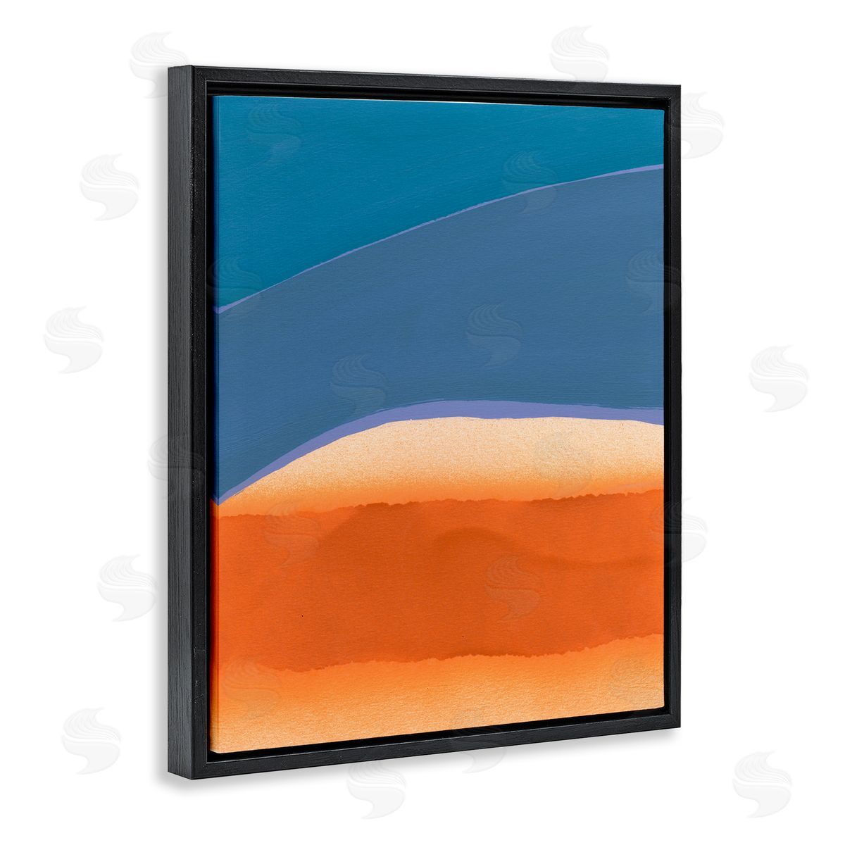 Modern Desert Sunrise Black Floating Frame Canvas Wall Art, Home Decor by Jodi Fuchs