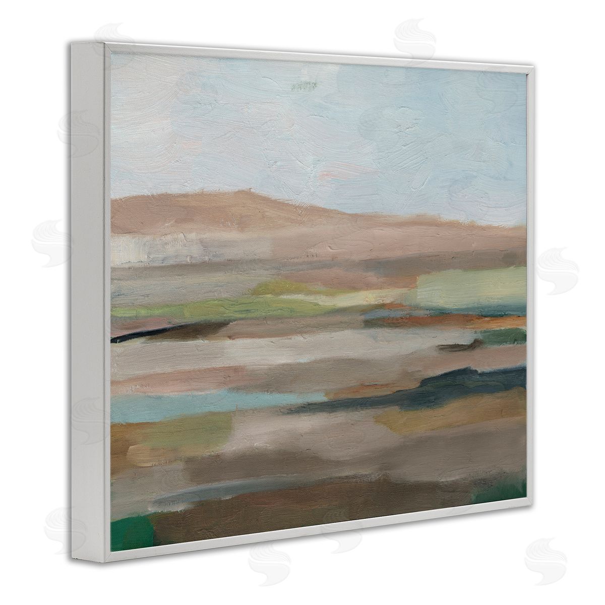 Scenic Desert Landscape White Frame Print Wall Art, Home Decor by Ethan Harper