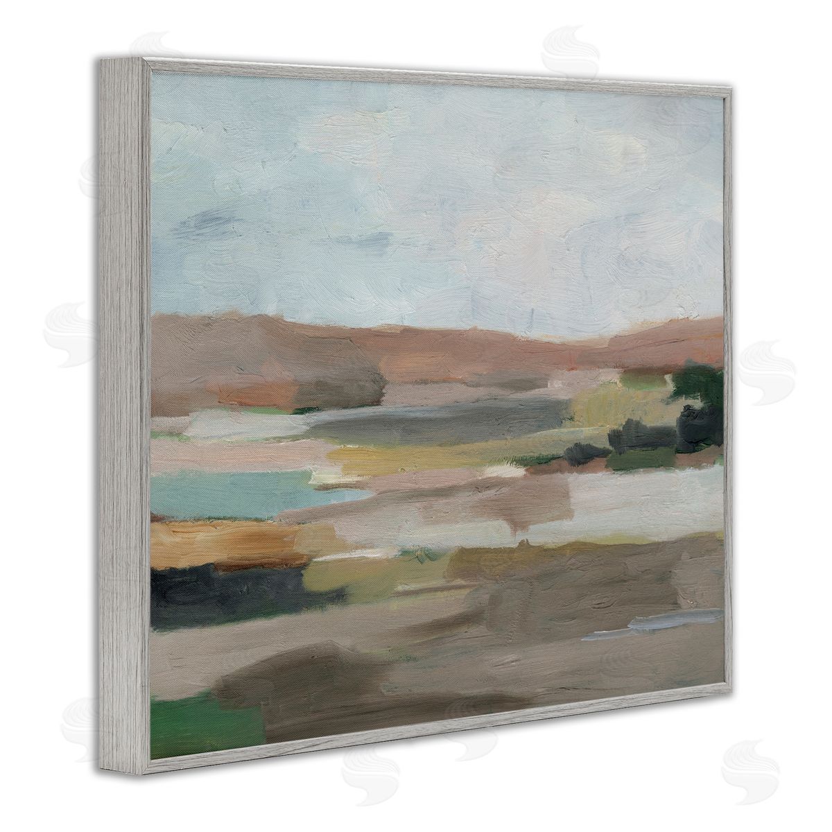 Neutral Desert Hills Grey Frame Print Wall Art, Home Decor by Ethan Harper