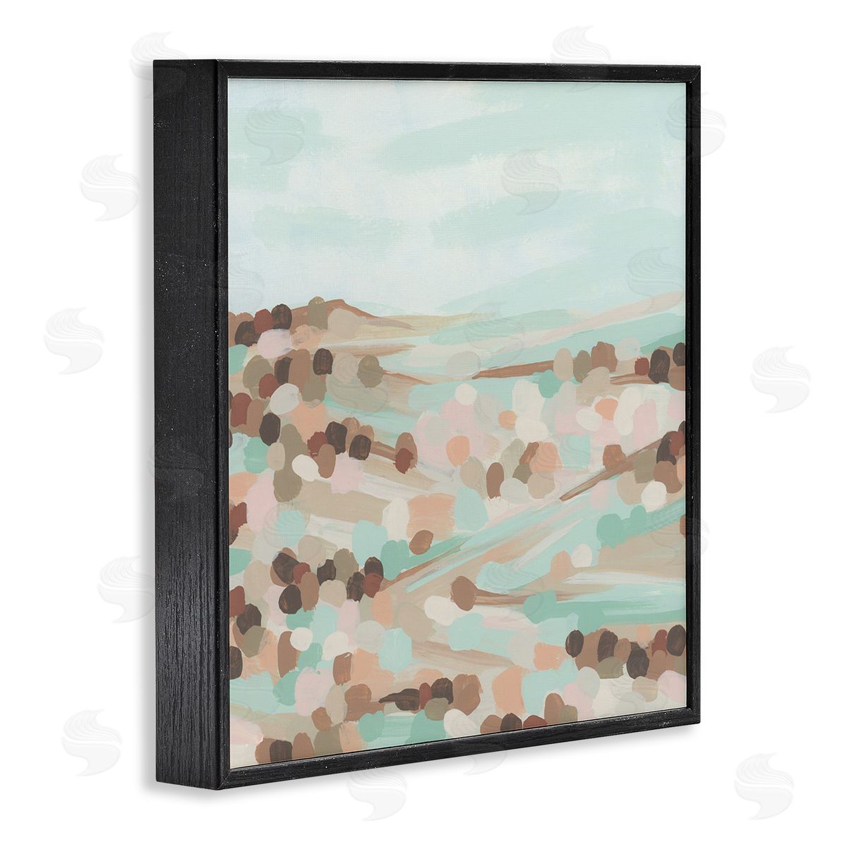 Impressionist Rural Landscape Black Frame Print Wall Art, Home Decor by June Erica Vess