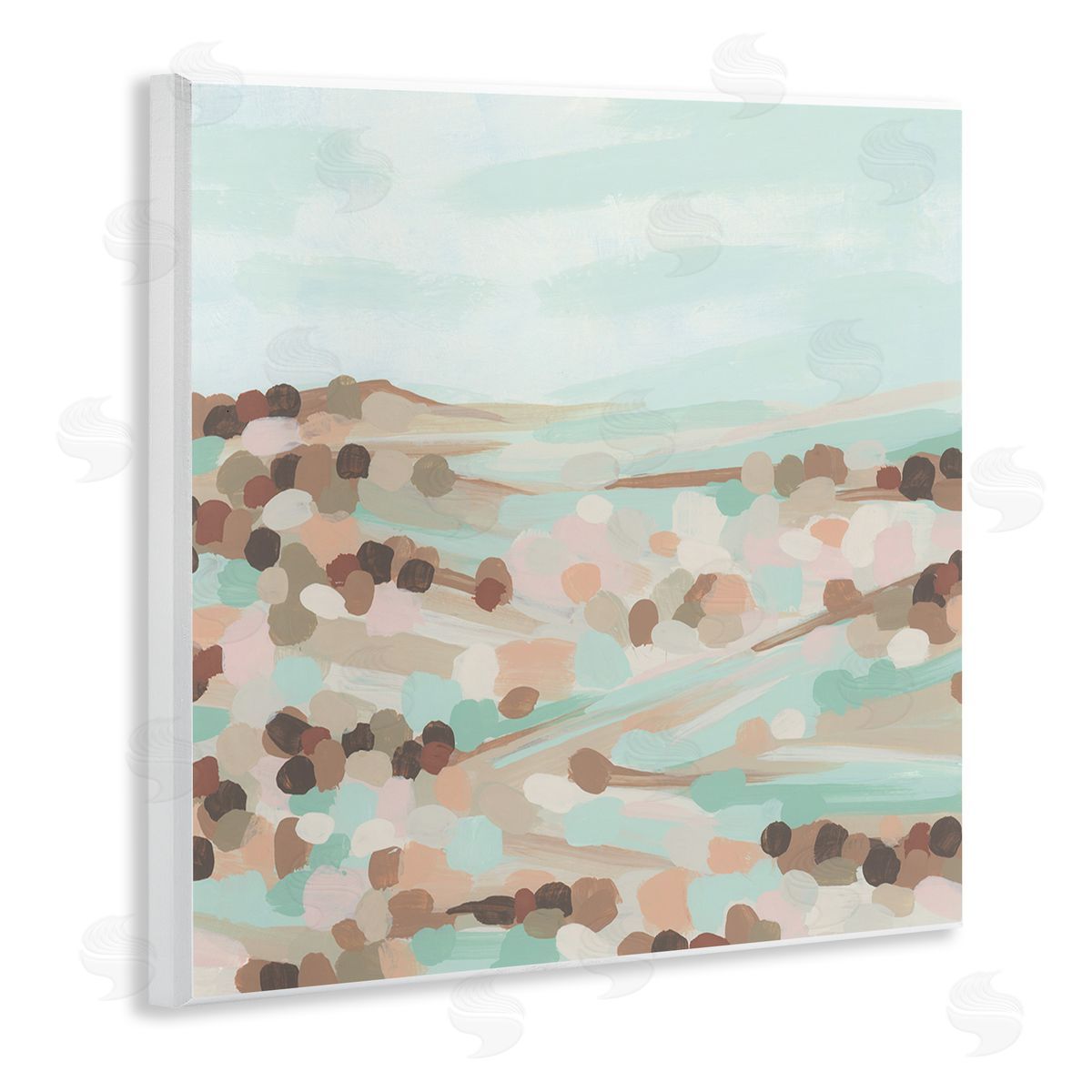 Impressionist Rural Landscape Wood Plaque Wall Art, Home Decor by June Erica Vess