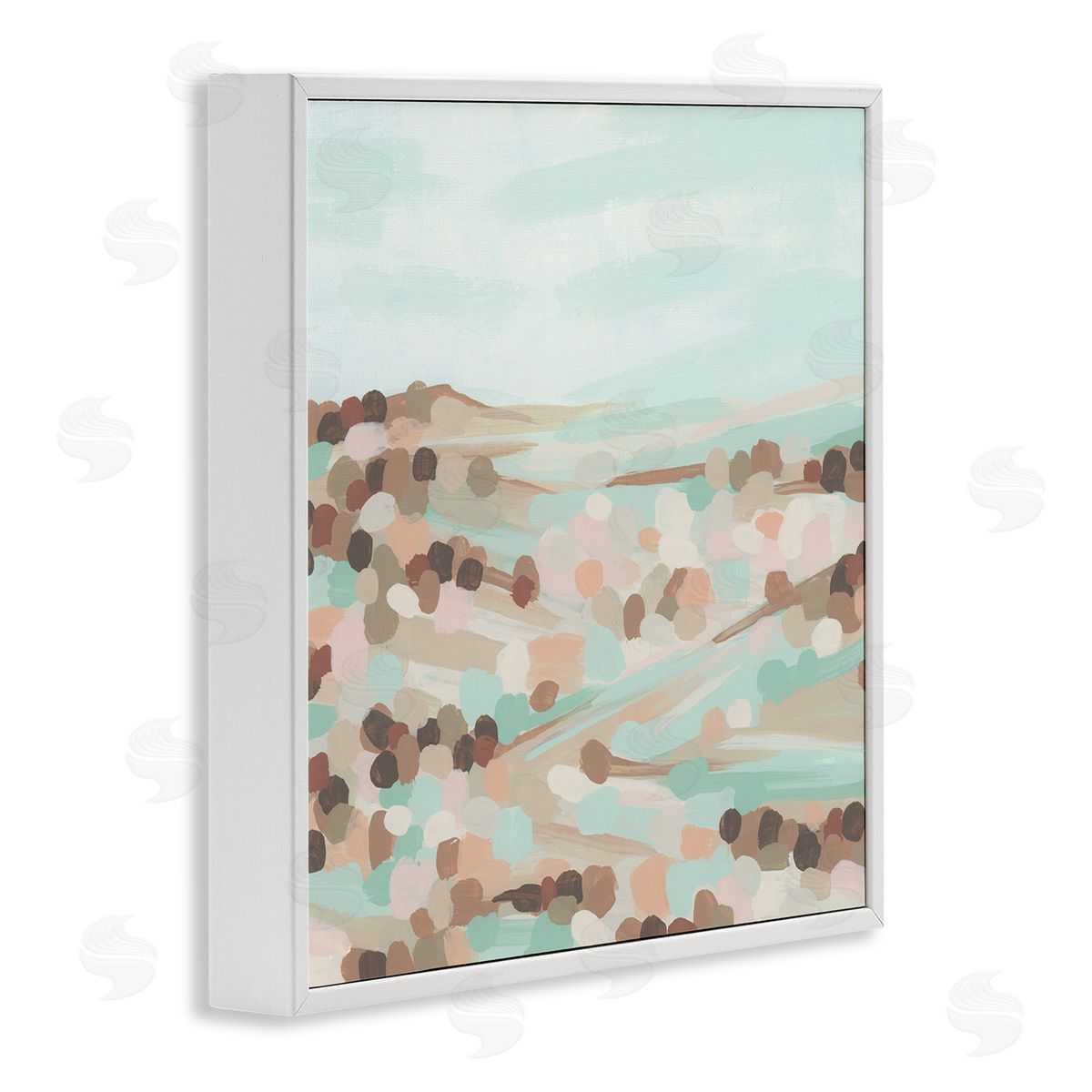 Impressionist Rural Landscape White Frame Print Wall Art, Home Decor by June Erica Vess