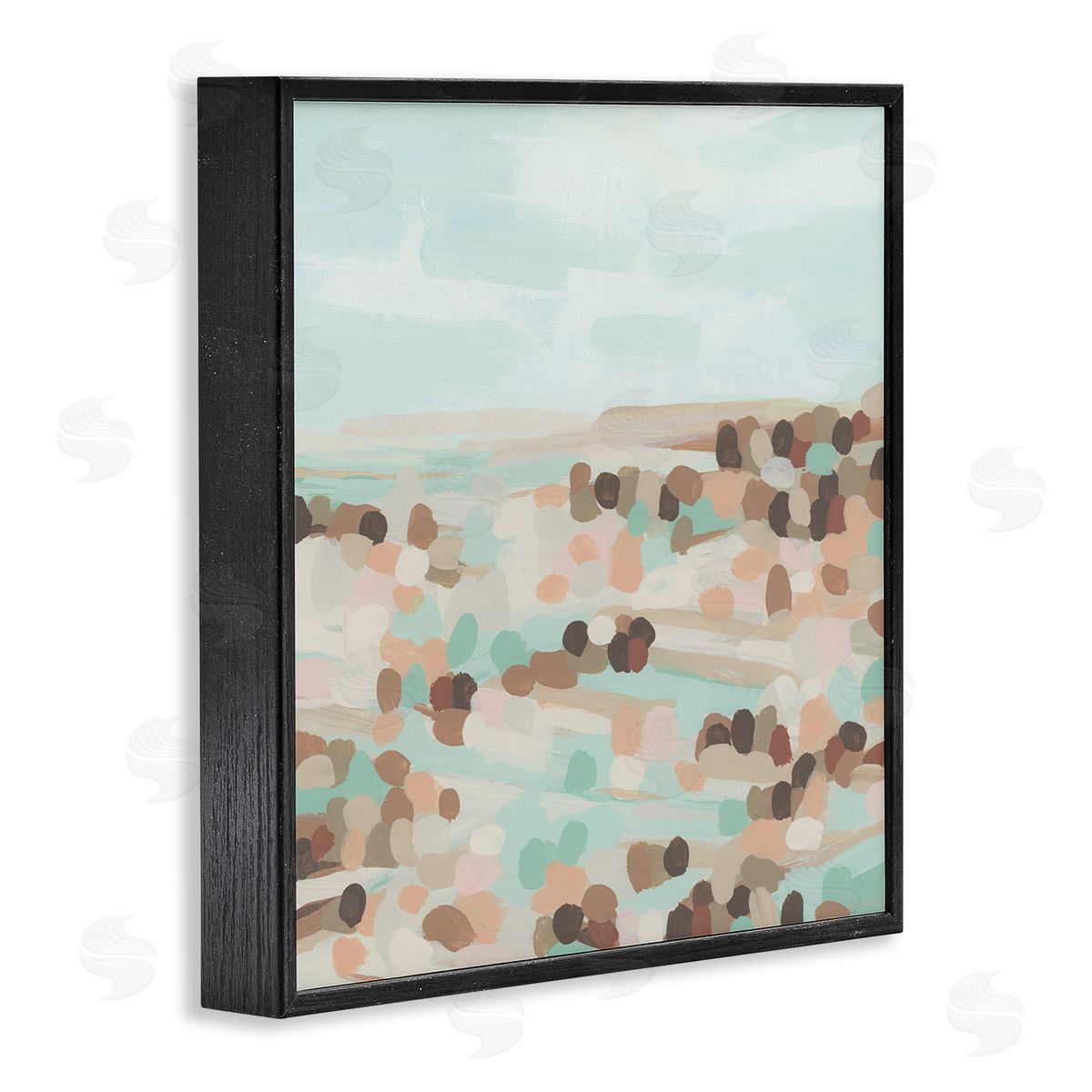 Desert Landscape Impression Black Frame Print Wall Art, Home Decor by June Erica Vess