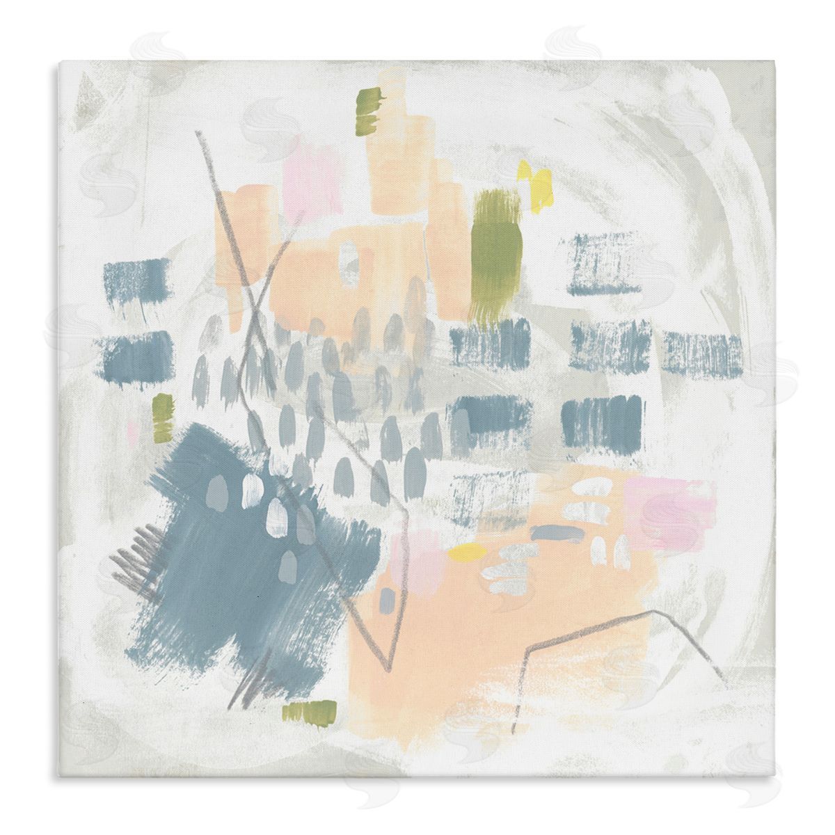 Centric Pastel Pattern Canvas Wall Art, Home Decor by June Erica Vess