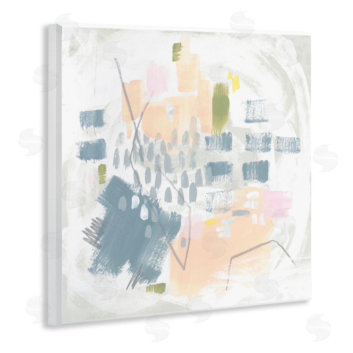 Centric Pastel Pattern Wood Plaque Wall Art, Home Decor by June Erica Vess