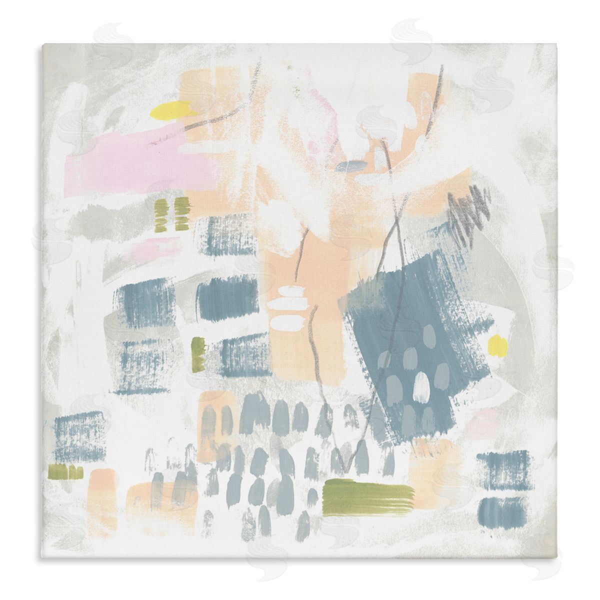 Pastel Patterned Expression Canvas Wall Art, Home Decor by June Erica Vess