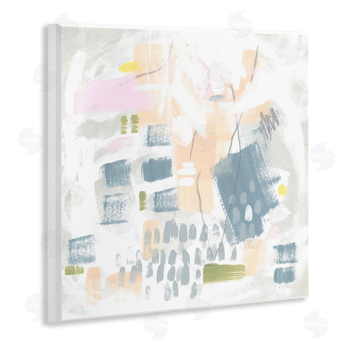 Pastel Patterned Expression Wood Plaque Wall Art, Home Decor by June Erica Vess