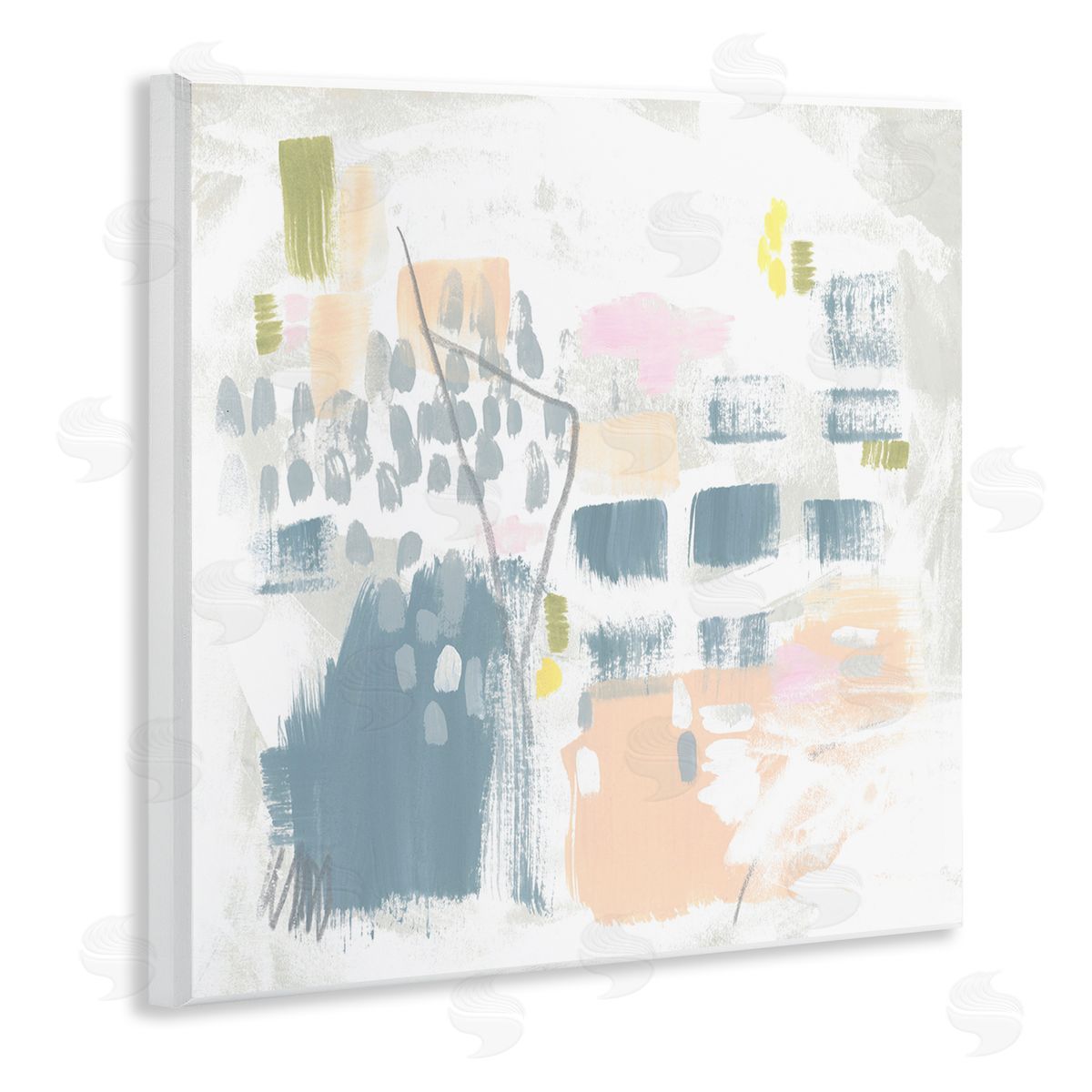 Varied Pastel Patterns Wood Plaque Wall Art, Home Decor by June Erica Vess