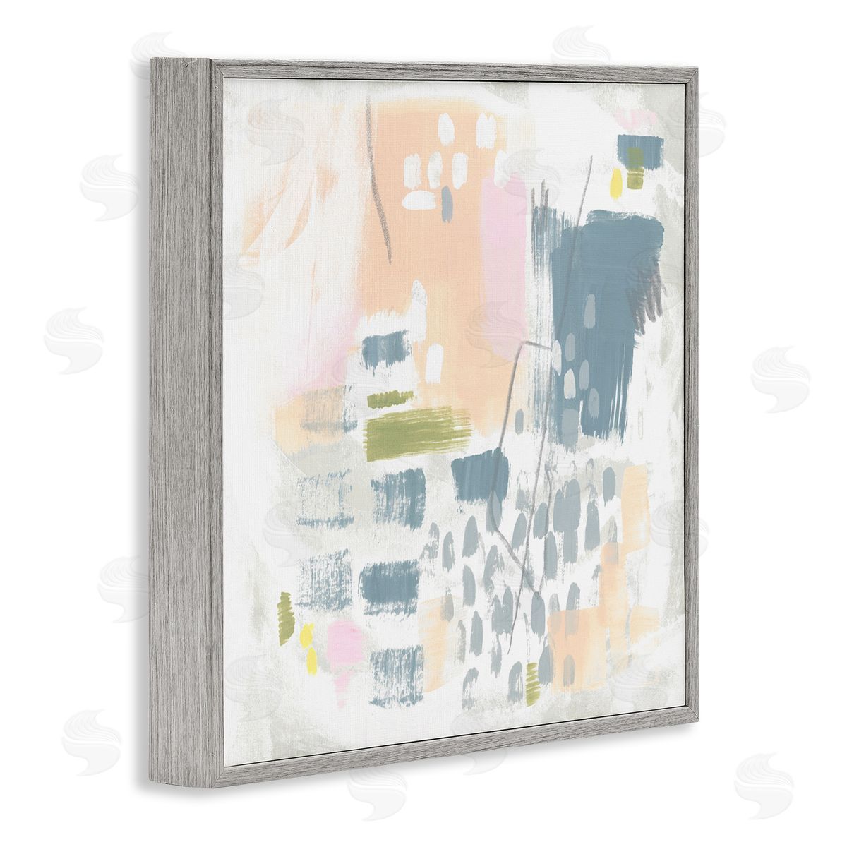 Organic Soft Patterns Grey Frame Print Wall Art, Home Decor by June Erica Vess