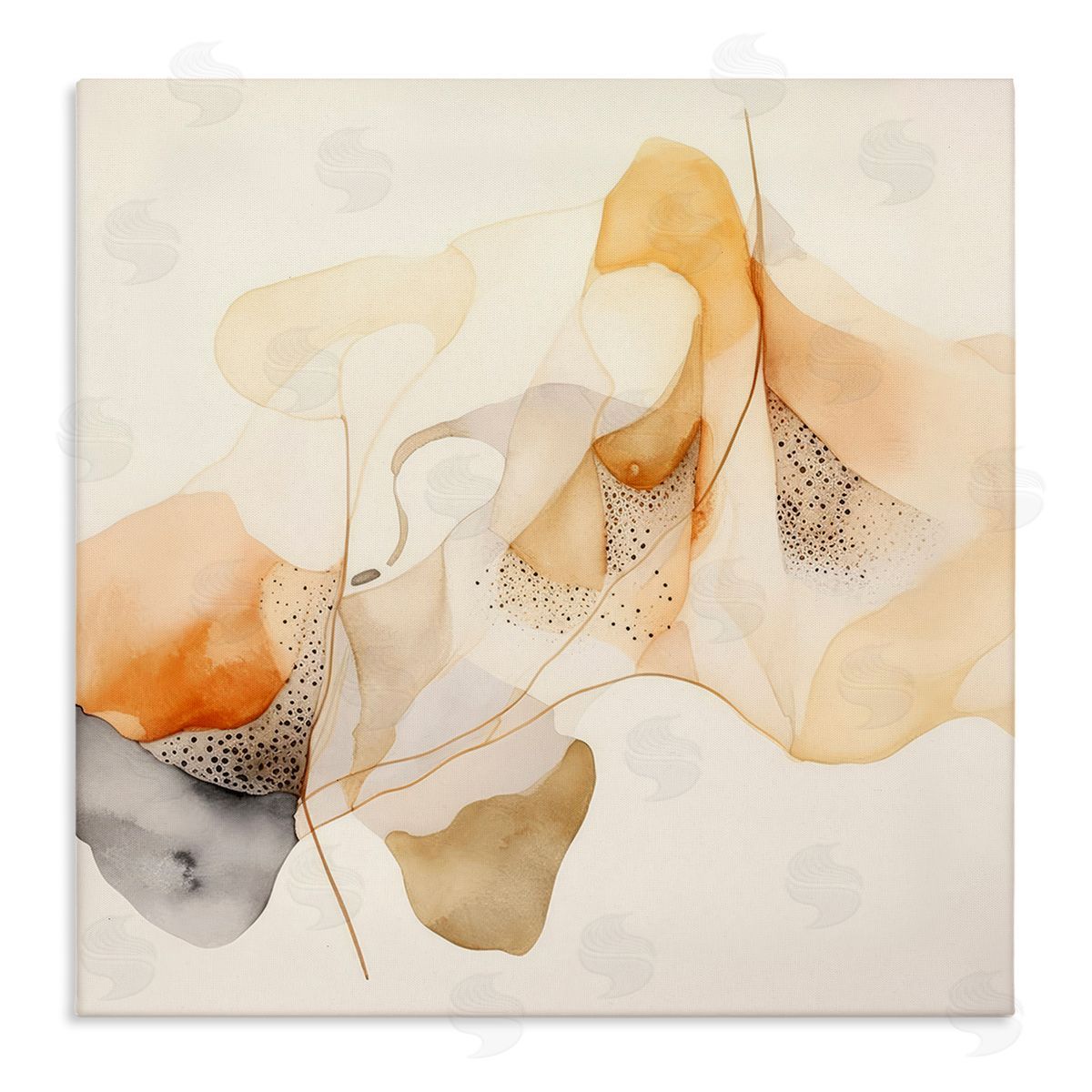 Blush Fluid Abstraction Canvas Wall Art, Home Decor by Irena Orlov