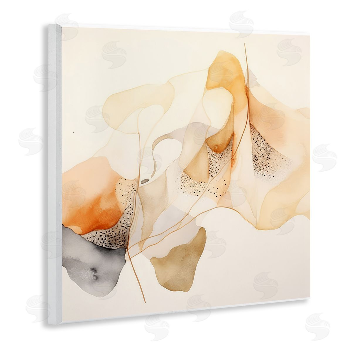 Blush Fluid Abstraction Wood Plaque Wall Art, Home Decor by Irena Orlov