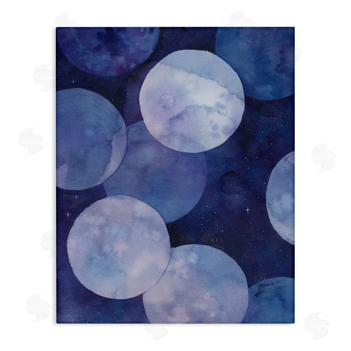 Layered Circles in Space Canvas Wall Art, Home Decor by Grace Popp