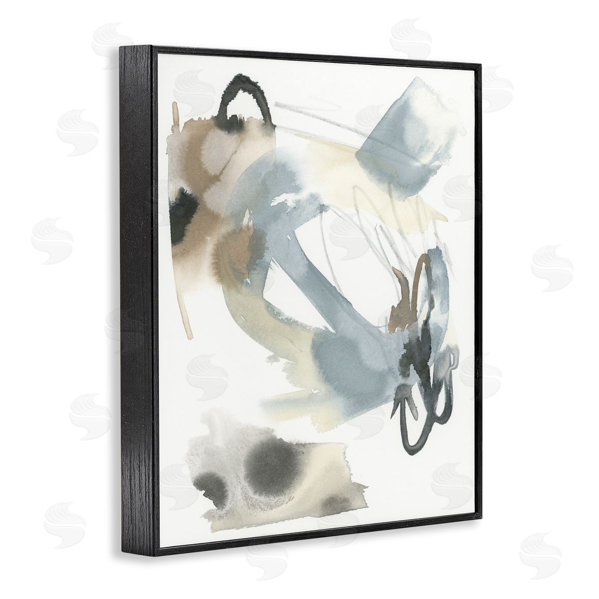 Modern Neutral Watercolor Black Frame Print Wall Art, Home Decor by June Erica Vess