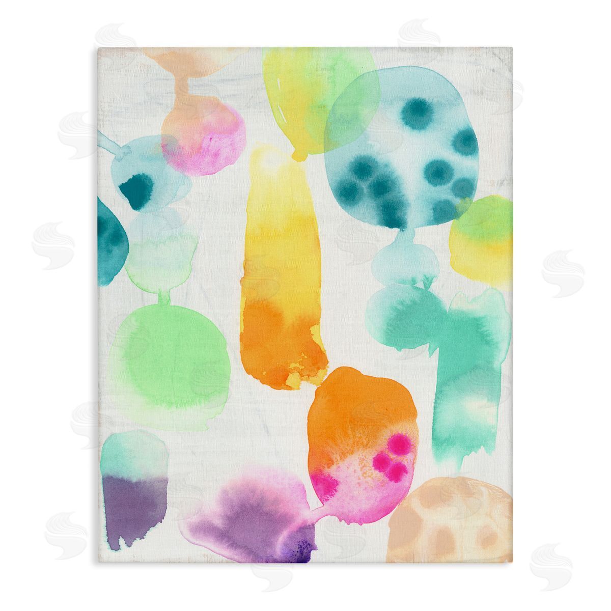 Pastel Watercolor Pattern Canvas Wall Art, Home Decor by June Erica Vess