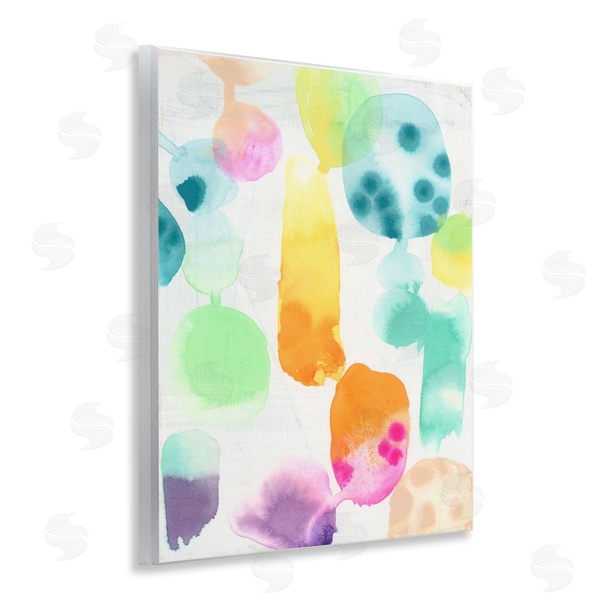 Pastel Watercolor Pattern Wood Plaque Wall Art, Home Decor by June Erica Vess