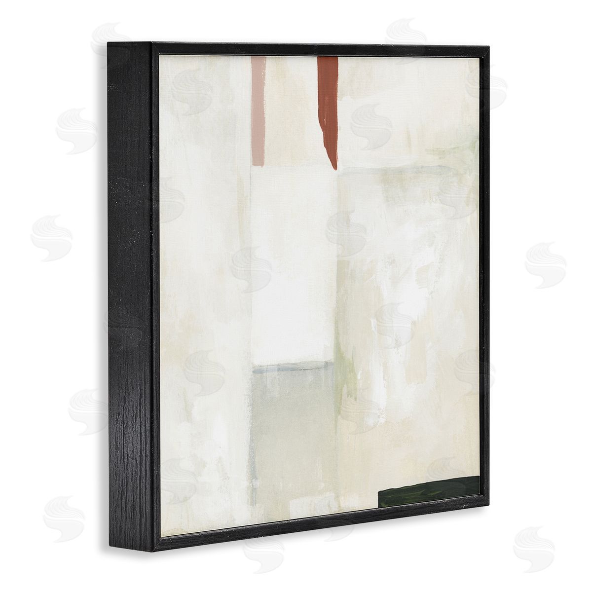 Neutral Abstract Simplicity Black Frame Print Wall Art, Home Decor by June Erica Vess
