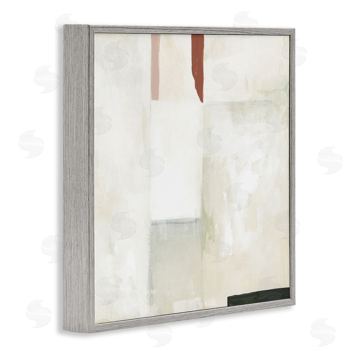 Neutral Abstract Simplicity Grey Frame Print Wall Art, Home Decor by June Erica Vess