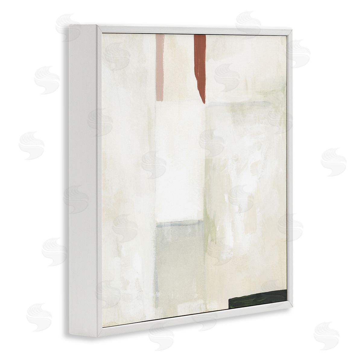 Neutral Abstract Simplicity White Frame Print Wall Art, Home Decor by June Erica Vess