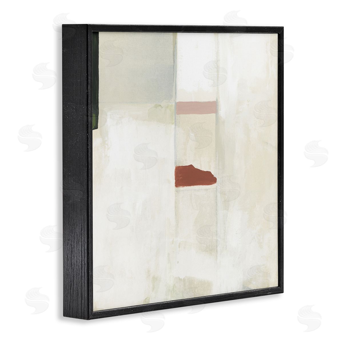 Abstract with Terracotta Accent Black Frame Print Wall Art, Home Decor by June Erica Vess
