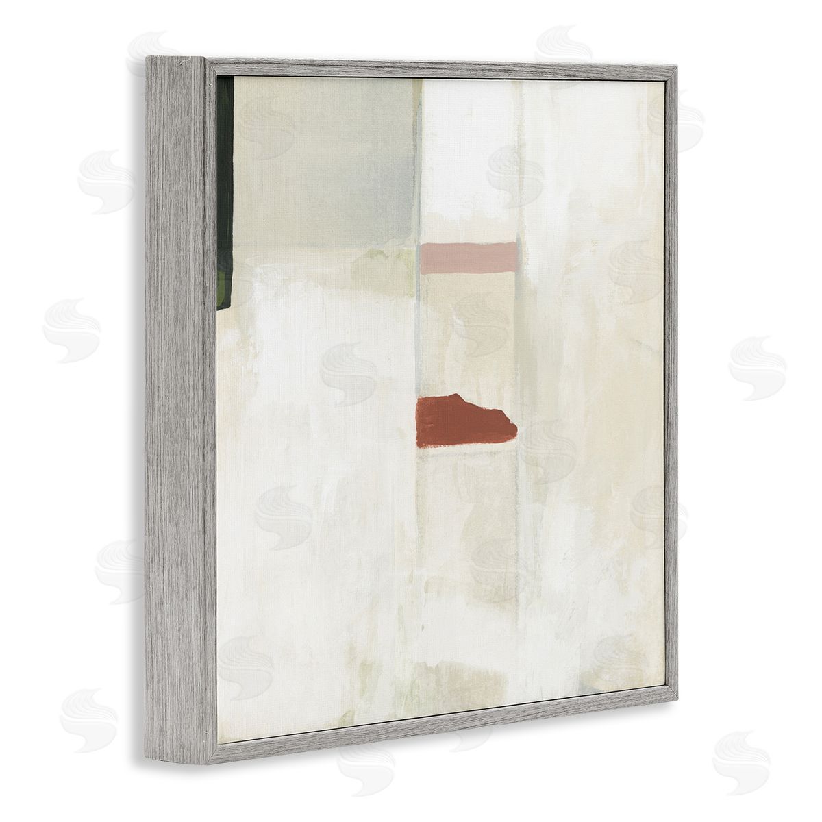 Abstract with Terracotta Accent Grey Frame Print Wall Art, Home Decor by June Erica Vess